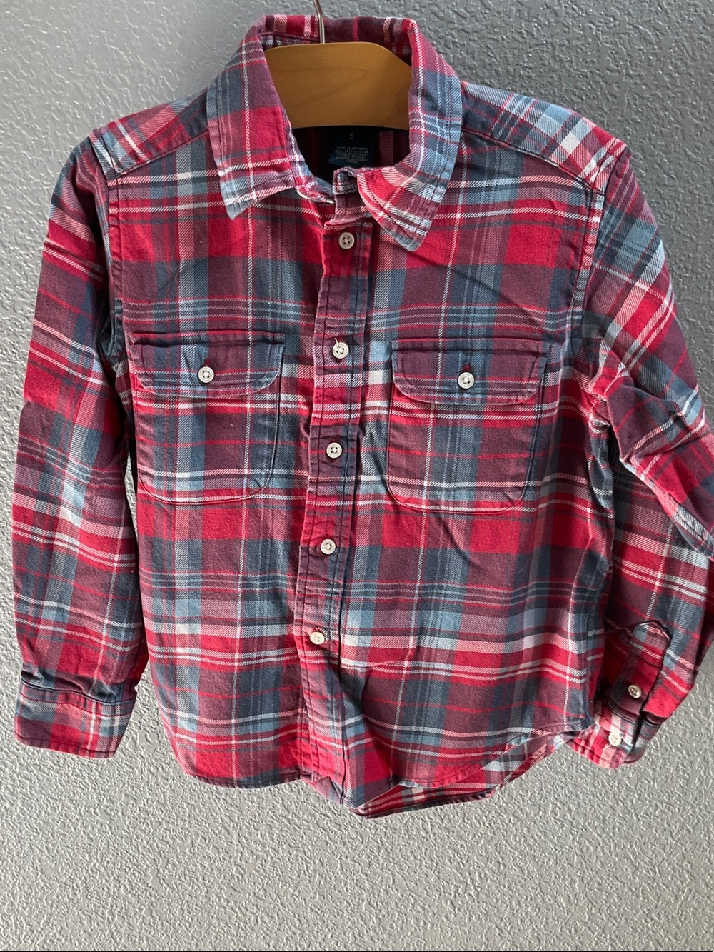 Ralph Lauren Plaid Button-Down Shirt size 5